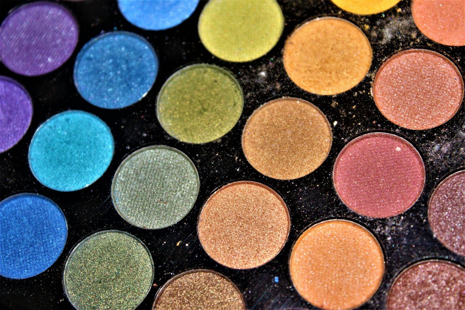 macro photograph of eyeshadow palette